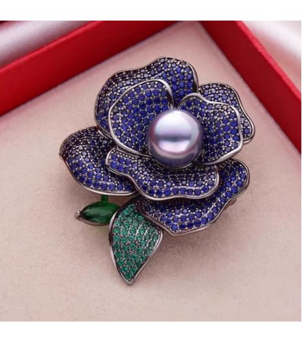 XSB290 - Elegant Pearl Camellia Flower Brooch